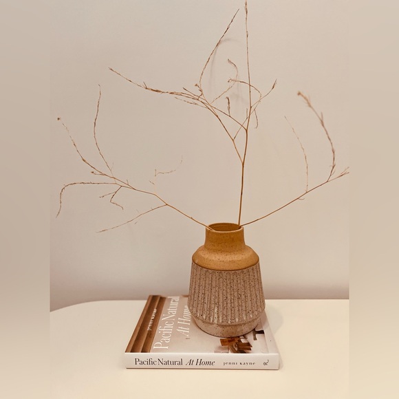 BOHO HANDMADE POTTERY PIECE VASE/PLANT POT/WOODEN SPOON HOLDER EUC - Picture 5 of 14